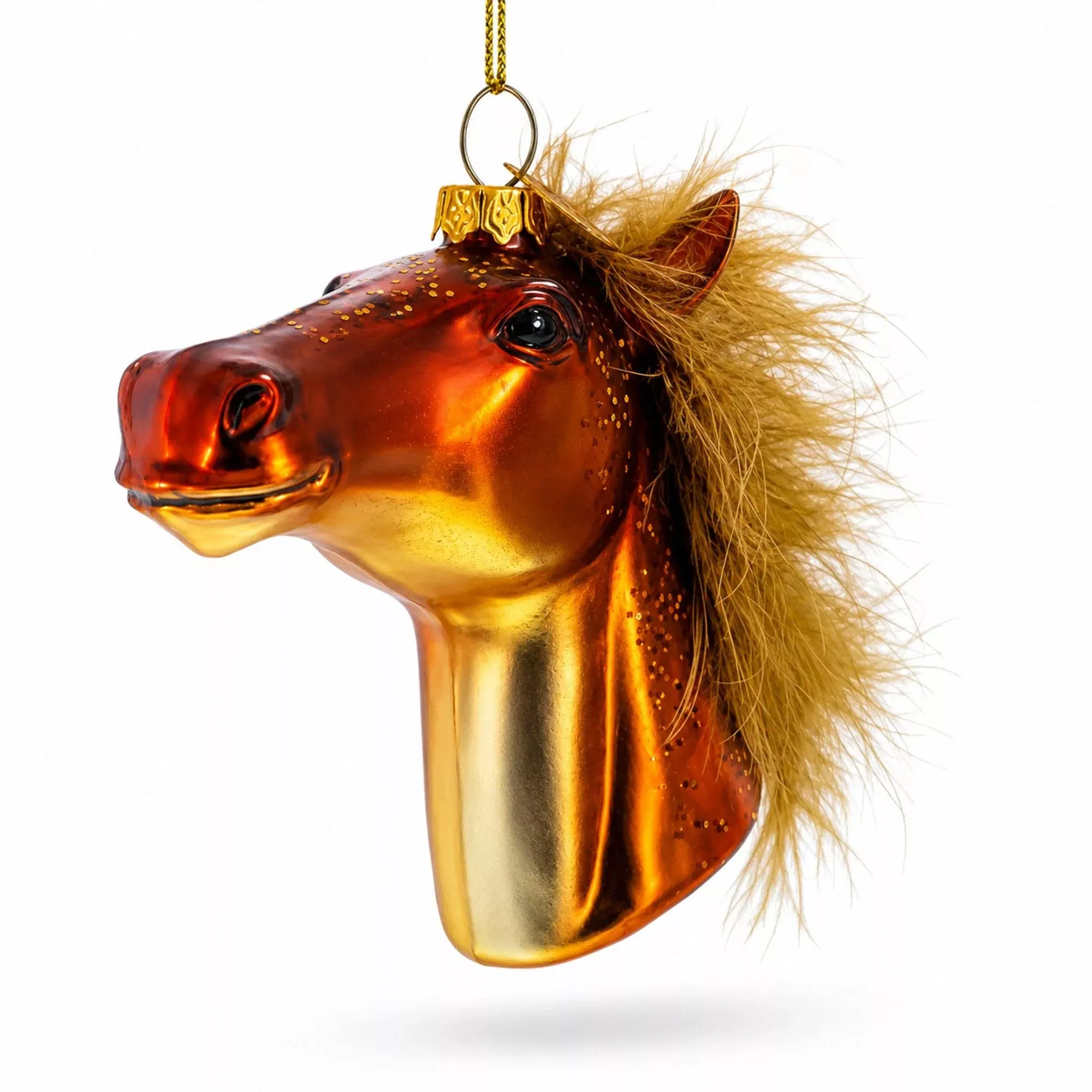 Horse Head Glass Ornament