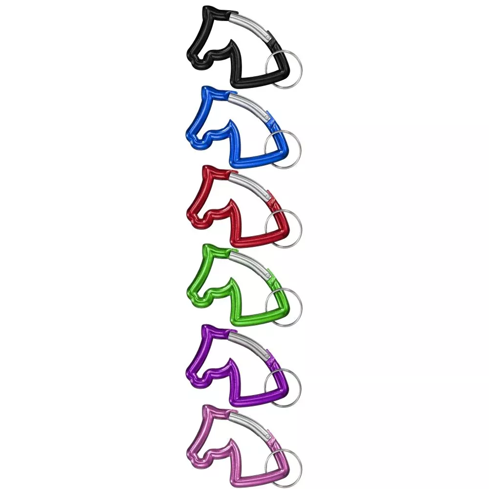 Horsehead Carabiner Keychain - 6 Pack