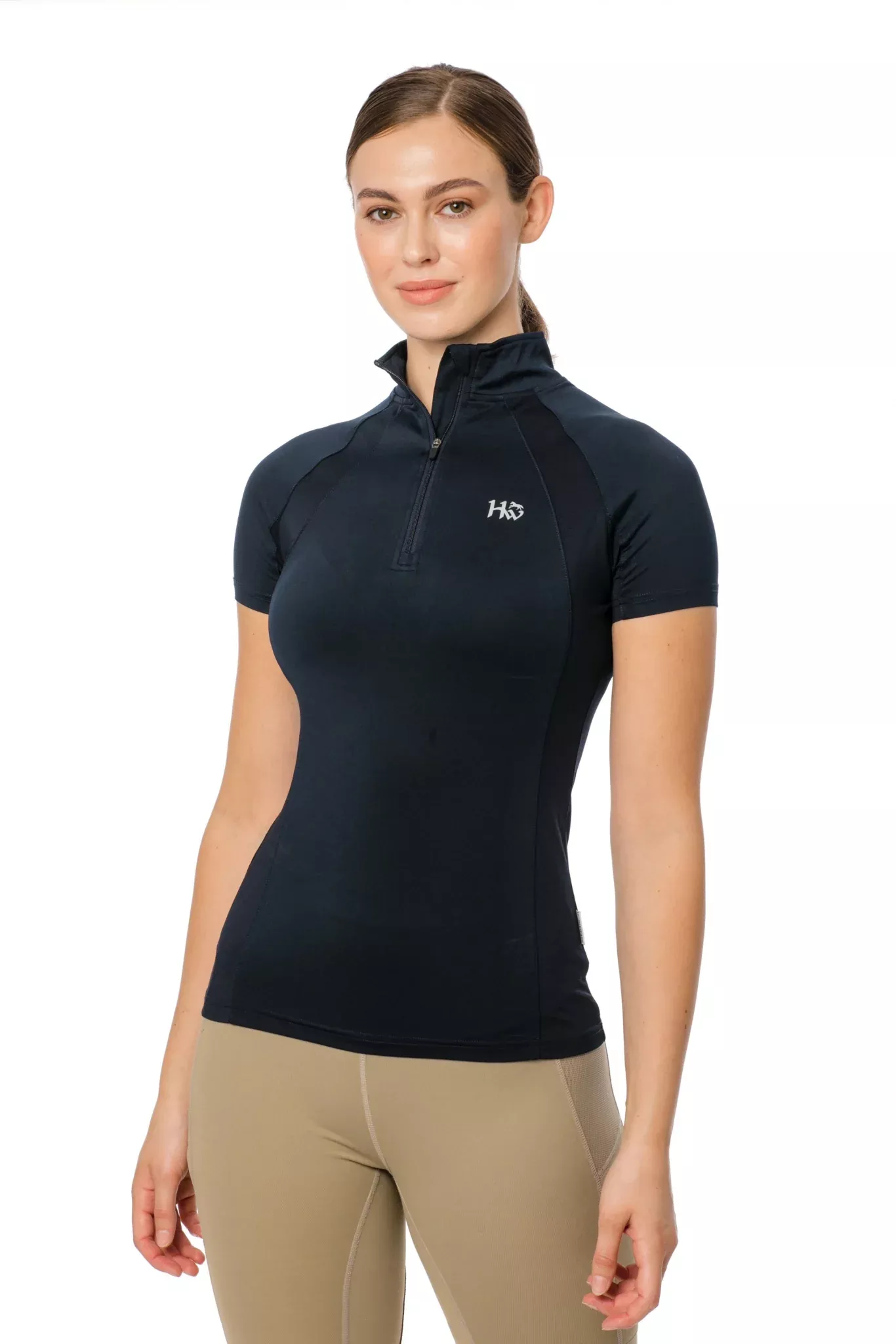 Horseware Ladies Aveen Half Zip Technical Short Sleeve Top