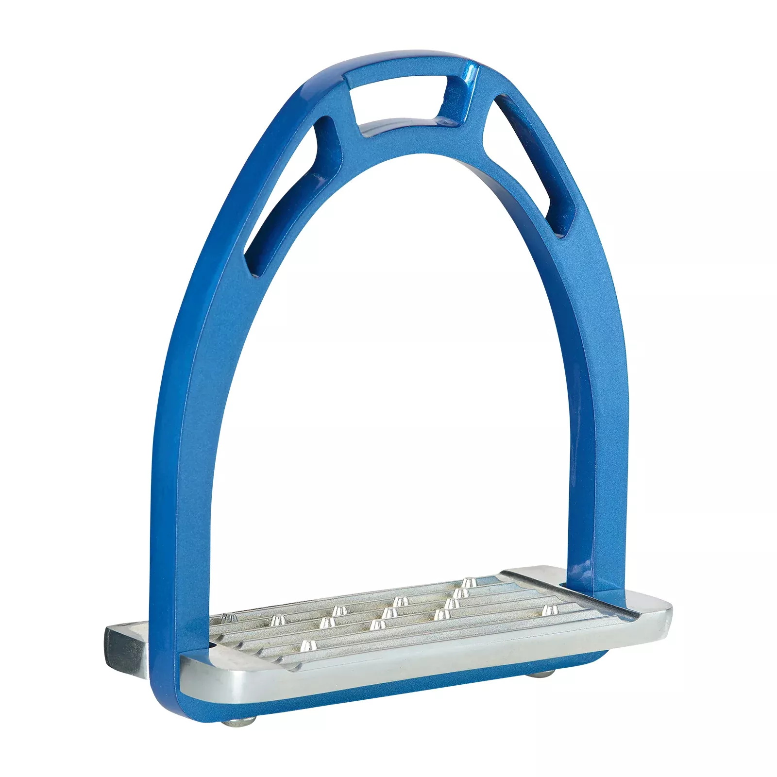 Horze Aluminum Stirrups - Silver/Blue