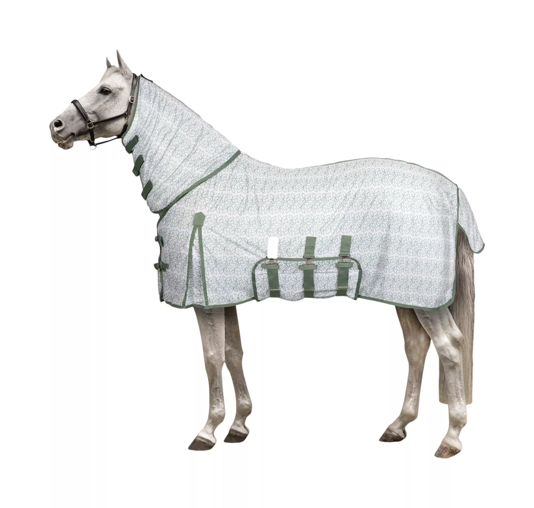 Horze Defense Combo Fly Sheet with Belly Flap - Sea Spray