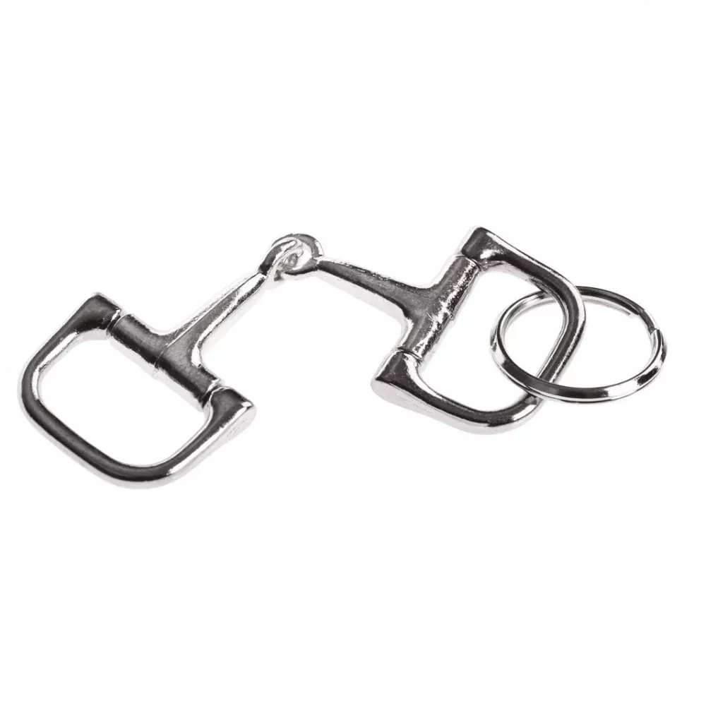 Horze Key Chain - D-Ring Bit - Silver