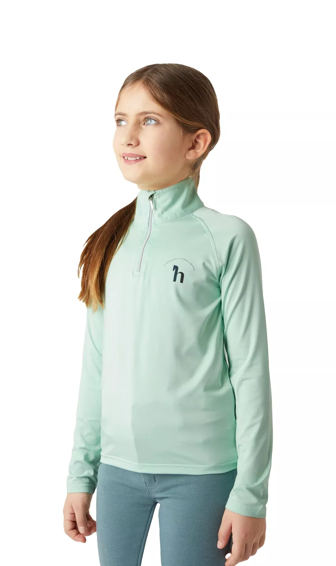 Horze Kids Lola Long Sleeved Half Zip Tec Shirt
