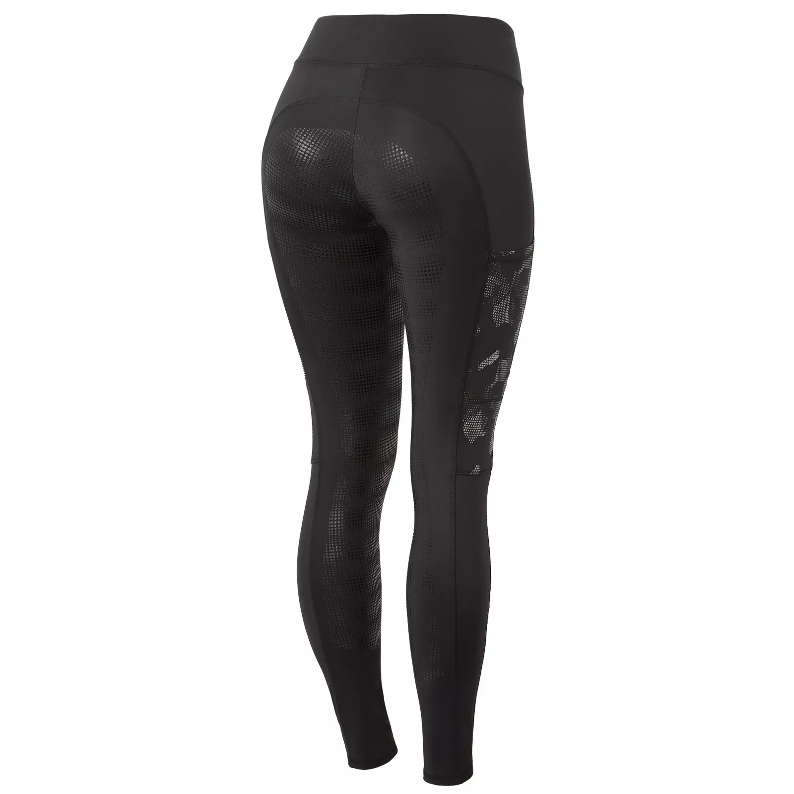 Horze Luminox Womens Tights with Reflective Print - Black
