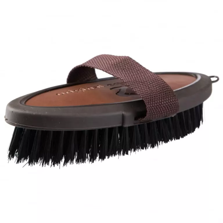 Horze Maddox Leather Handle Body Brush