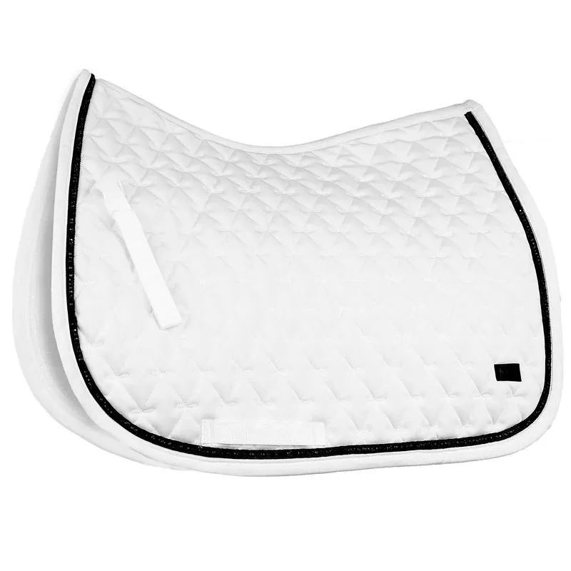 Horze Noir All Purpose Saddle Pad W/Pearls – White