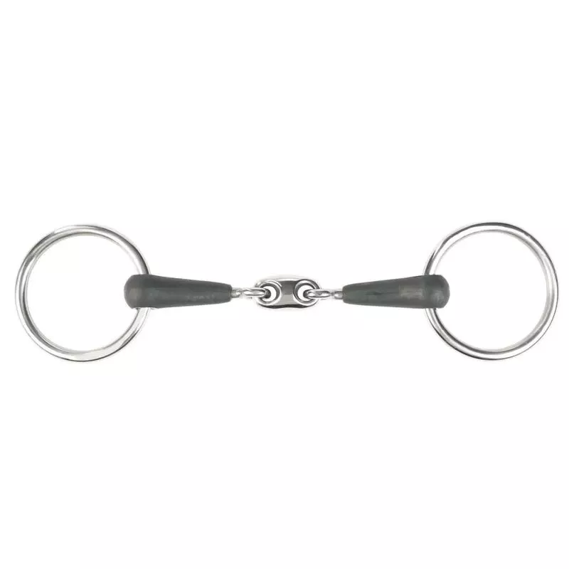 Horze Oval Link Loose Ring Snaffle Bit – Black