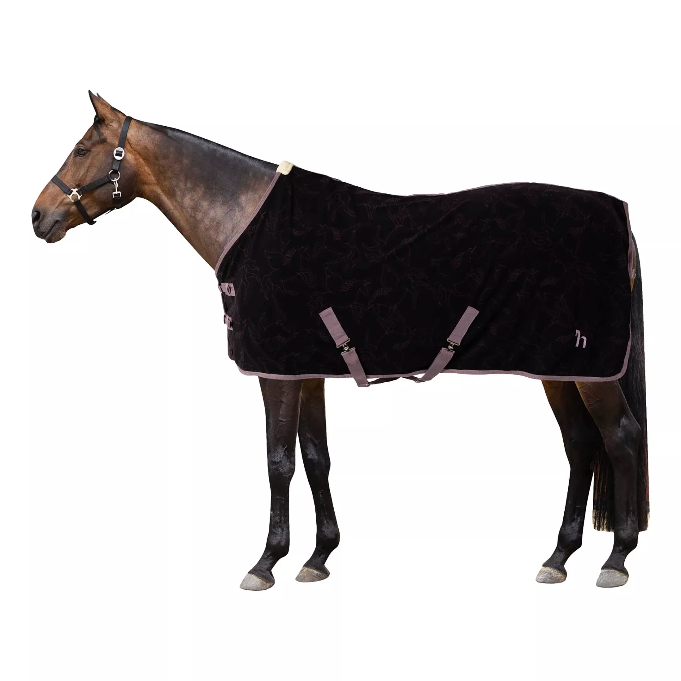 Horze Pegasus Pony Fleece Cooler - Flint Purple