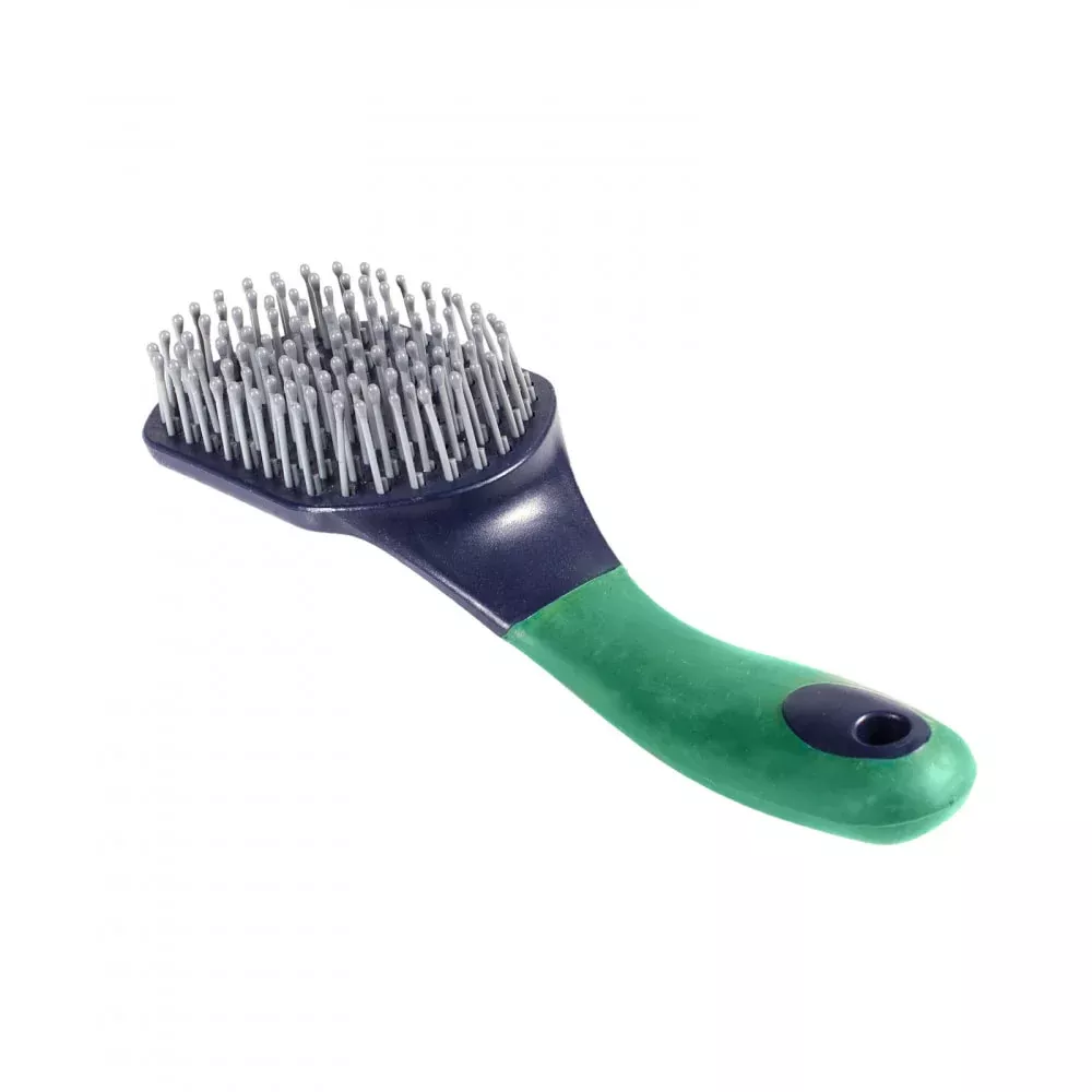 Horze Soft Grip Brush For Mane And Tail - Dark Blue