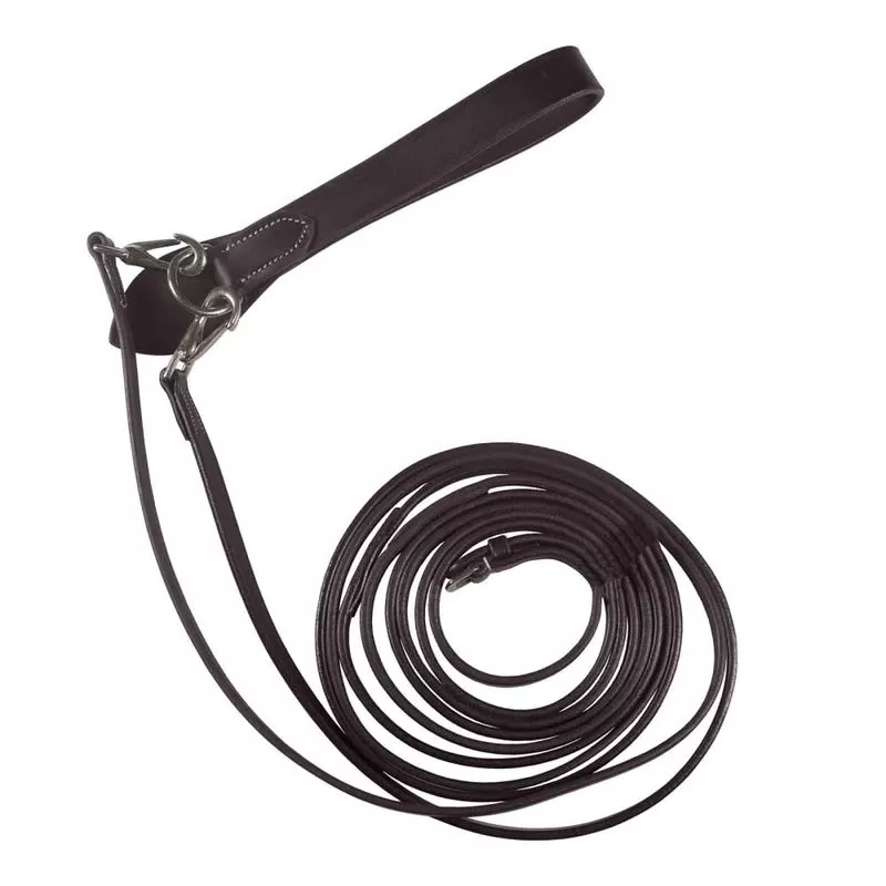 Horze Sparta Leather Draw Reins – Dark Brown