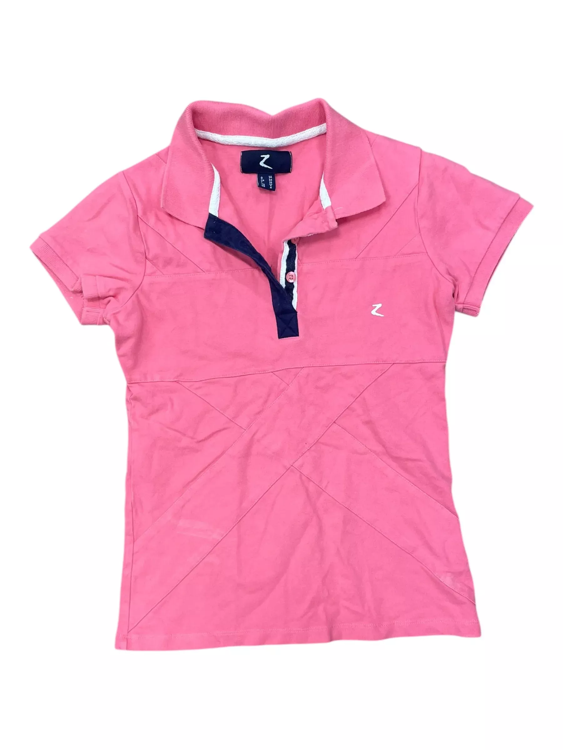 Horze SS Polo - Pink/Navy - US 4 - USED