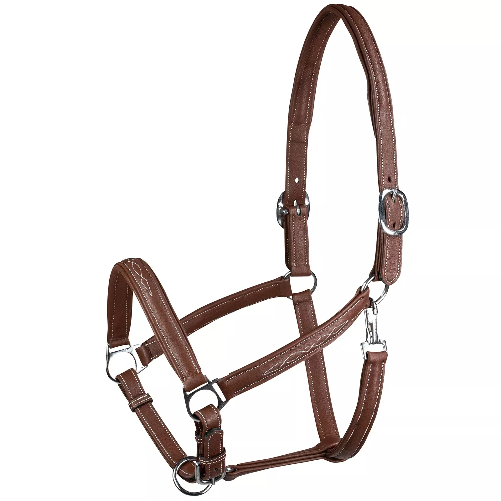 Horze Warren Soft Leather Halter - Light Brown