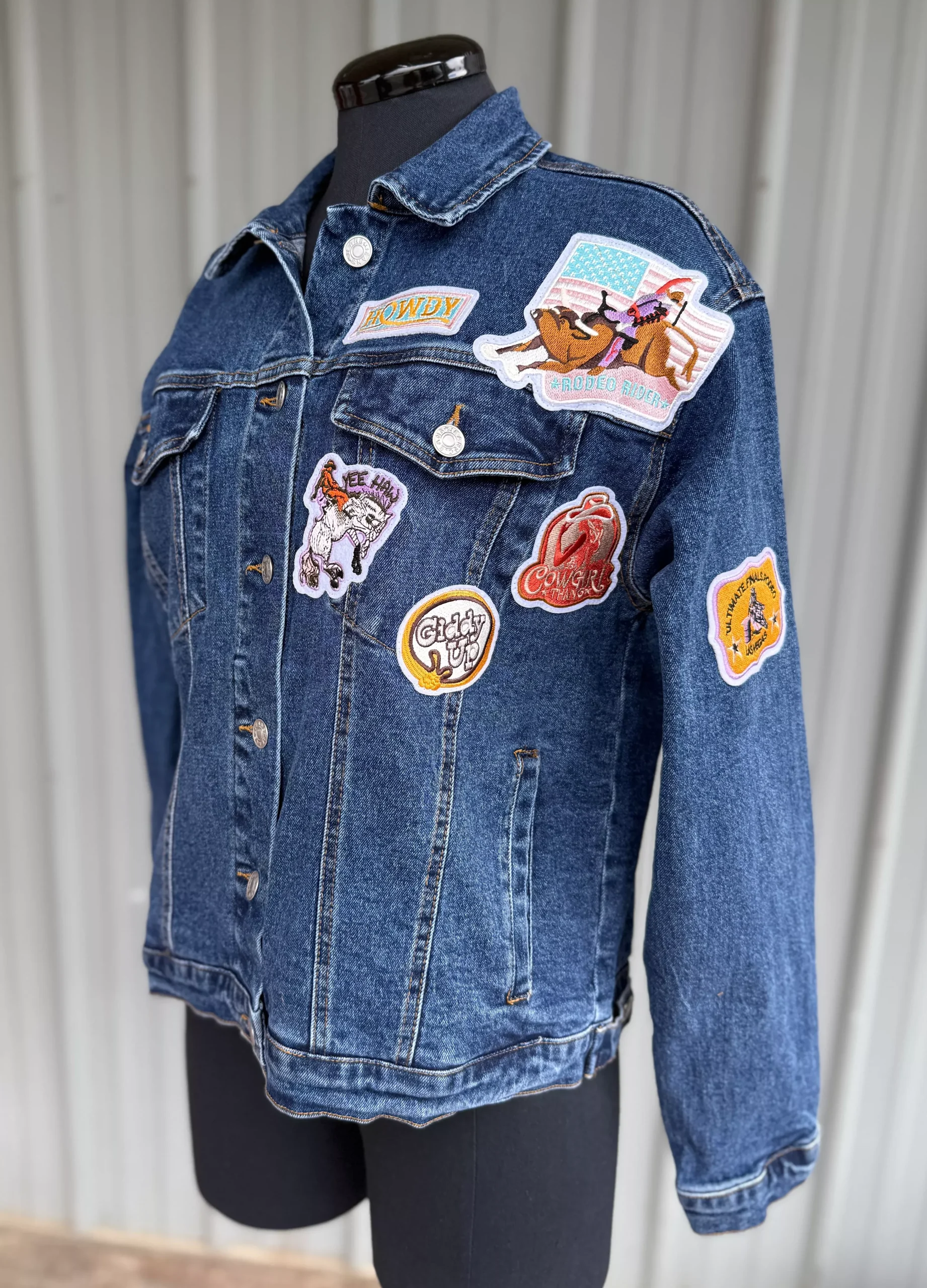 Howdy Rodeo Denim Jacket with Patches