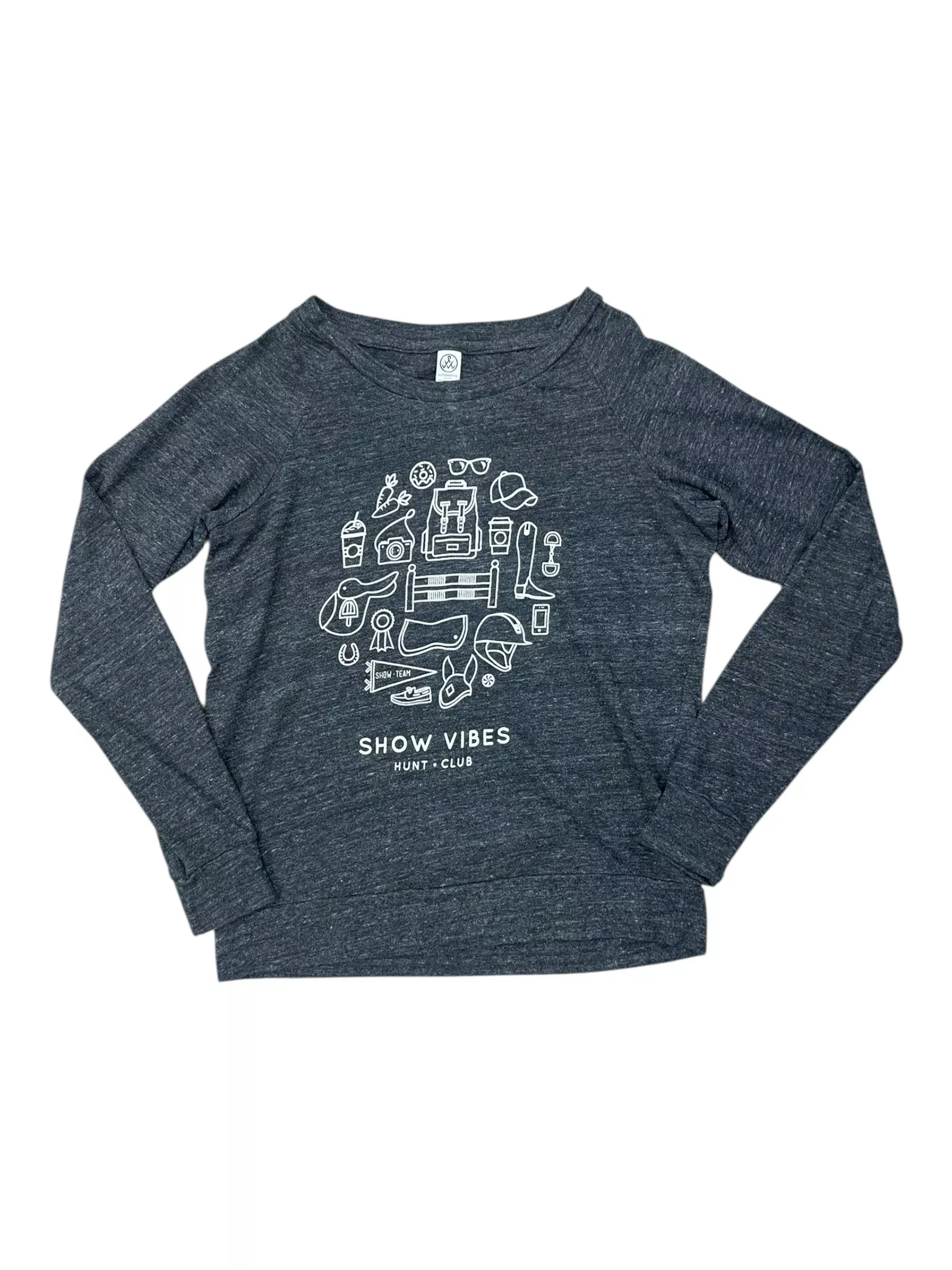 Hunt Club Show Vibes LS Tee - Grey - S - USED