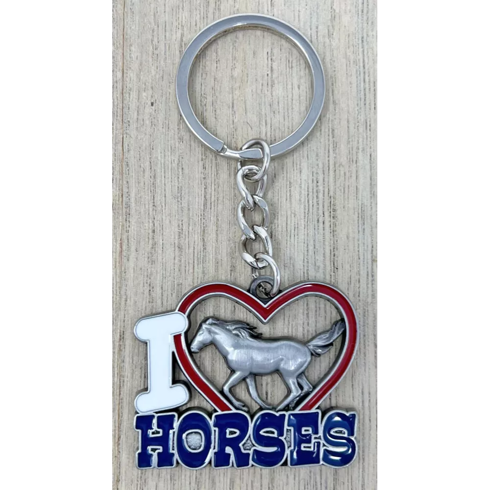 "I Love Horses" Key Chain