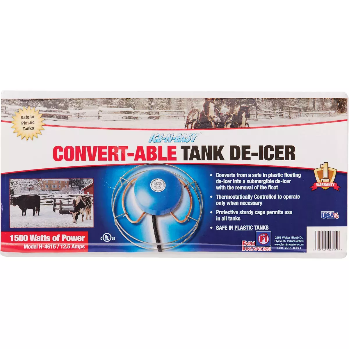 Ice-N-Easy Convert-Able Tank De-Icer, 1500W