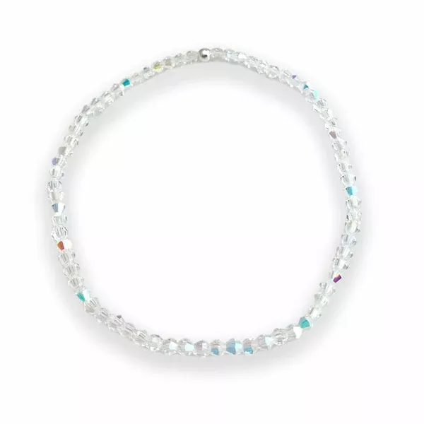 ITTY-BITTY SILVER SWAROVSKI BRACELET