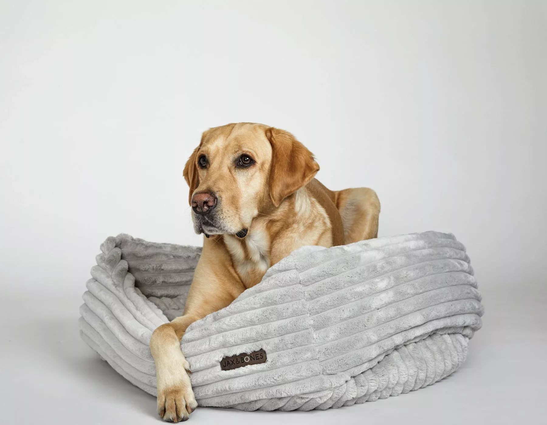 Jax & Bones - Luna Grey Napper Dog Bed with Bolsters