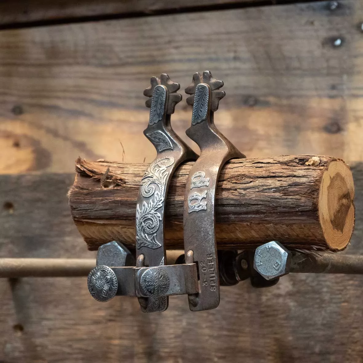 Joe Spiller Silver Mounted Spurs