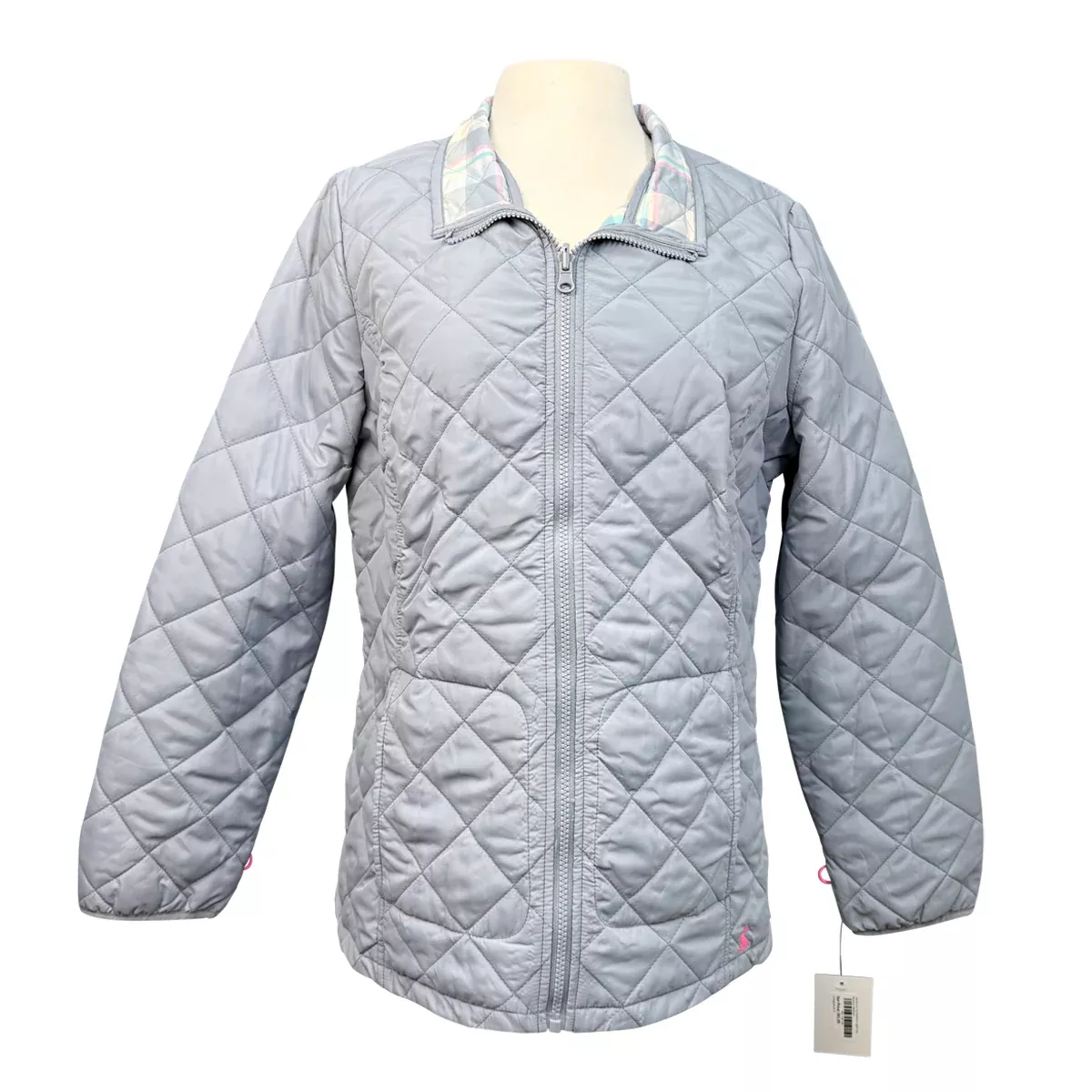 Joules Full Zip Jacket in Light Grey - Women's Medium