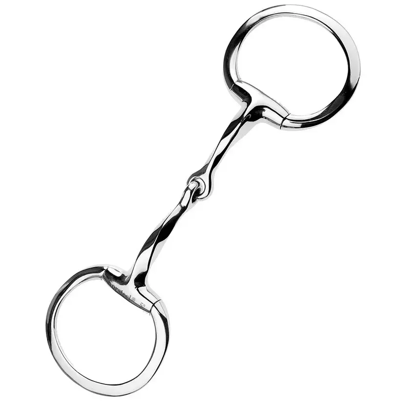 JP Korsteel Stainless Steel Jointed Slow Twist Eggbutt Snaffle Bit 5"