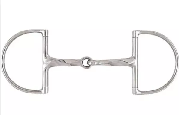 JP Korsteel Stainless Steel Slow Twist Hunter Dee Ring Snaffle Bits