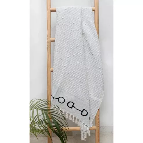 JPC - Lila Snaffle Bit Cotton Throw