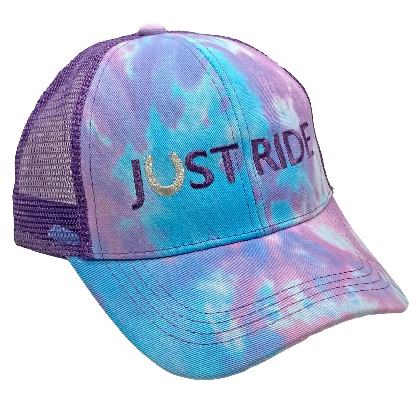 Just Ride High Bun Hat - Purple