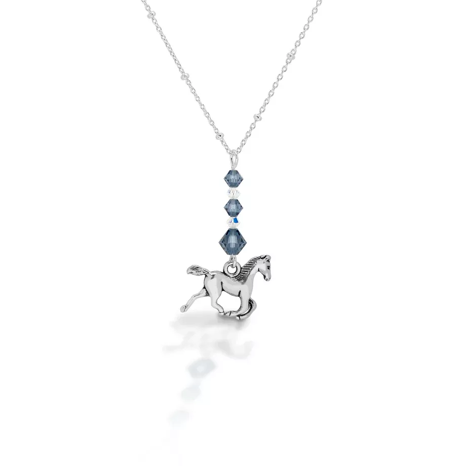 Kasaro Designs Beaded Horse Sterling Chain Necklace