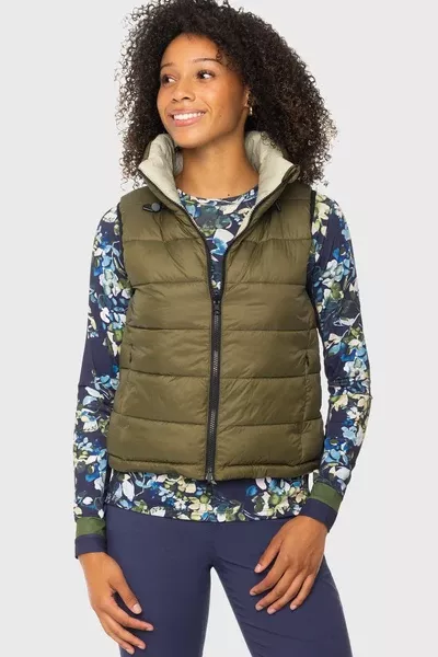 Kastel Denmark Olive Green with Sage Reversible Puffer Vest
