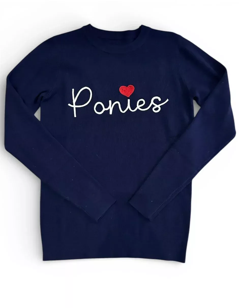 Kathryn Lilly Equestrian Ponies Sweater - Adult