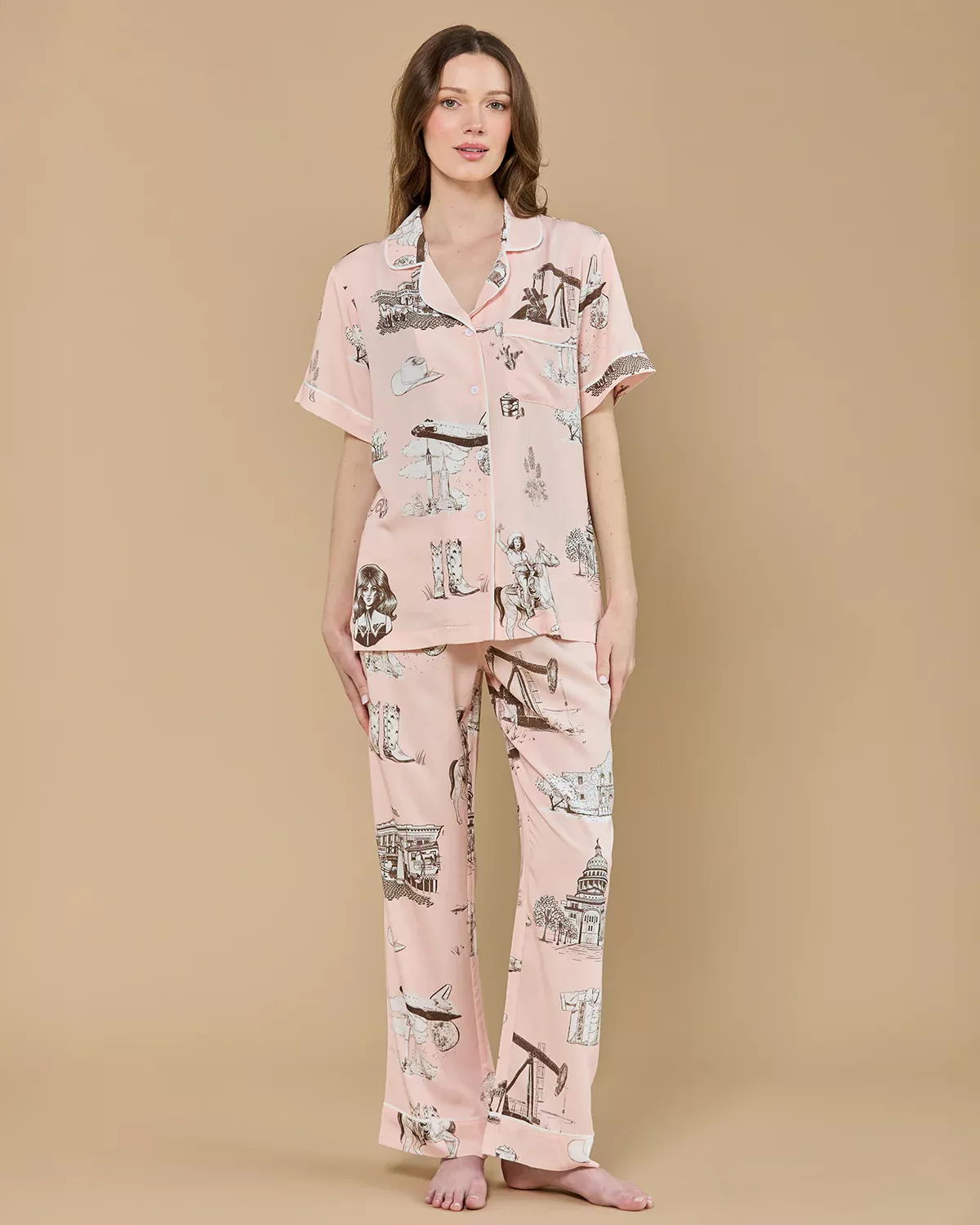 Katie Kime - Texas Toile Pajama Pants Set -