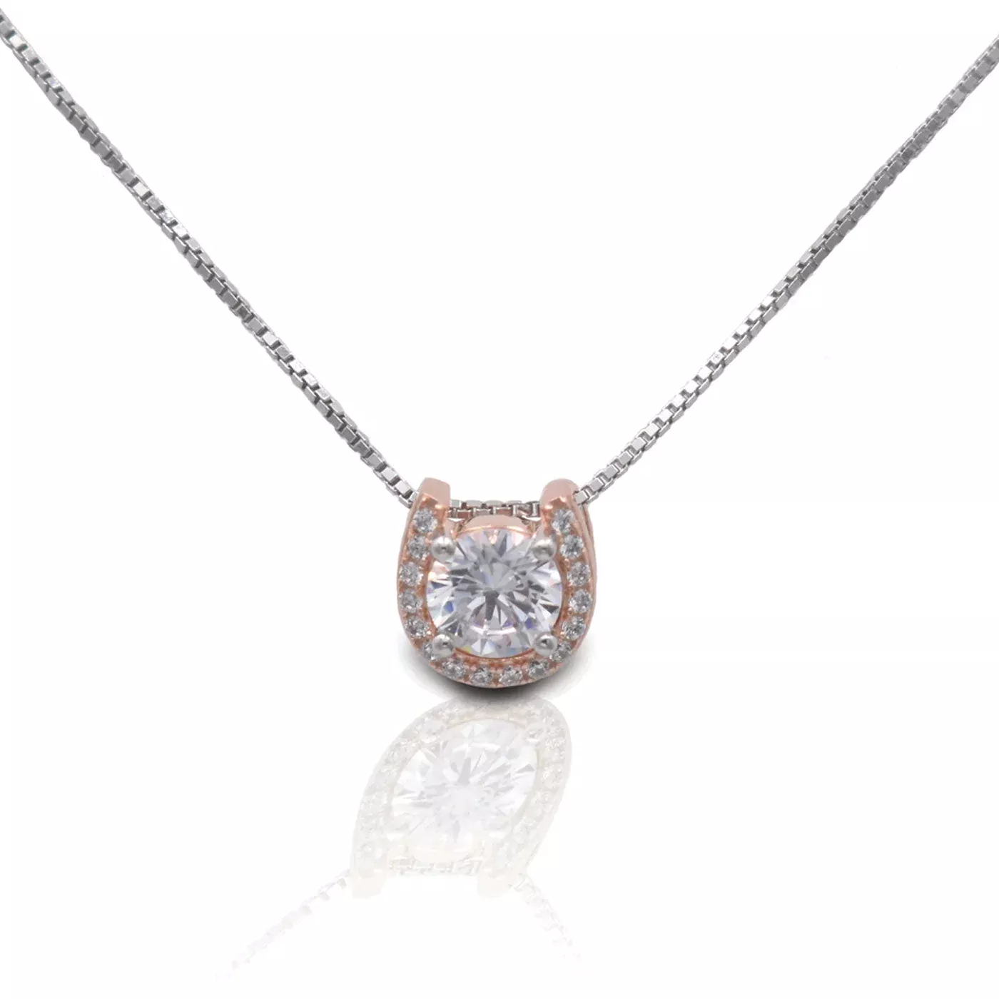 Kelly Herd Rose Gold Plated Horseshoe Necklace