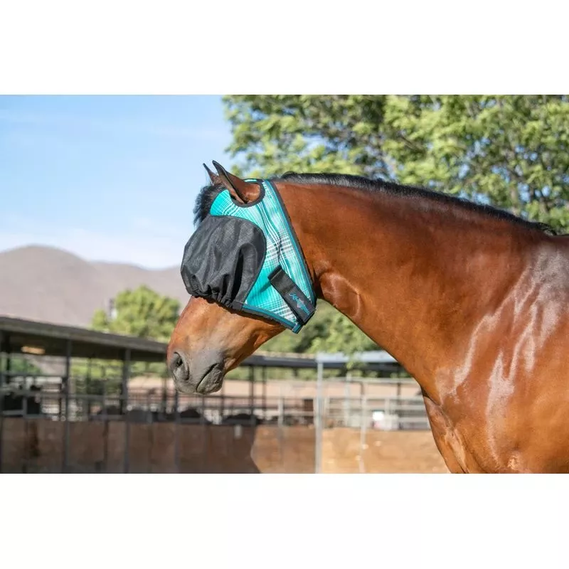 Kensington UViaitor Dartless Fly Mask W/Web Trim And Forelock Opening – Atlantis