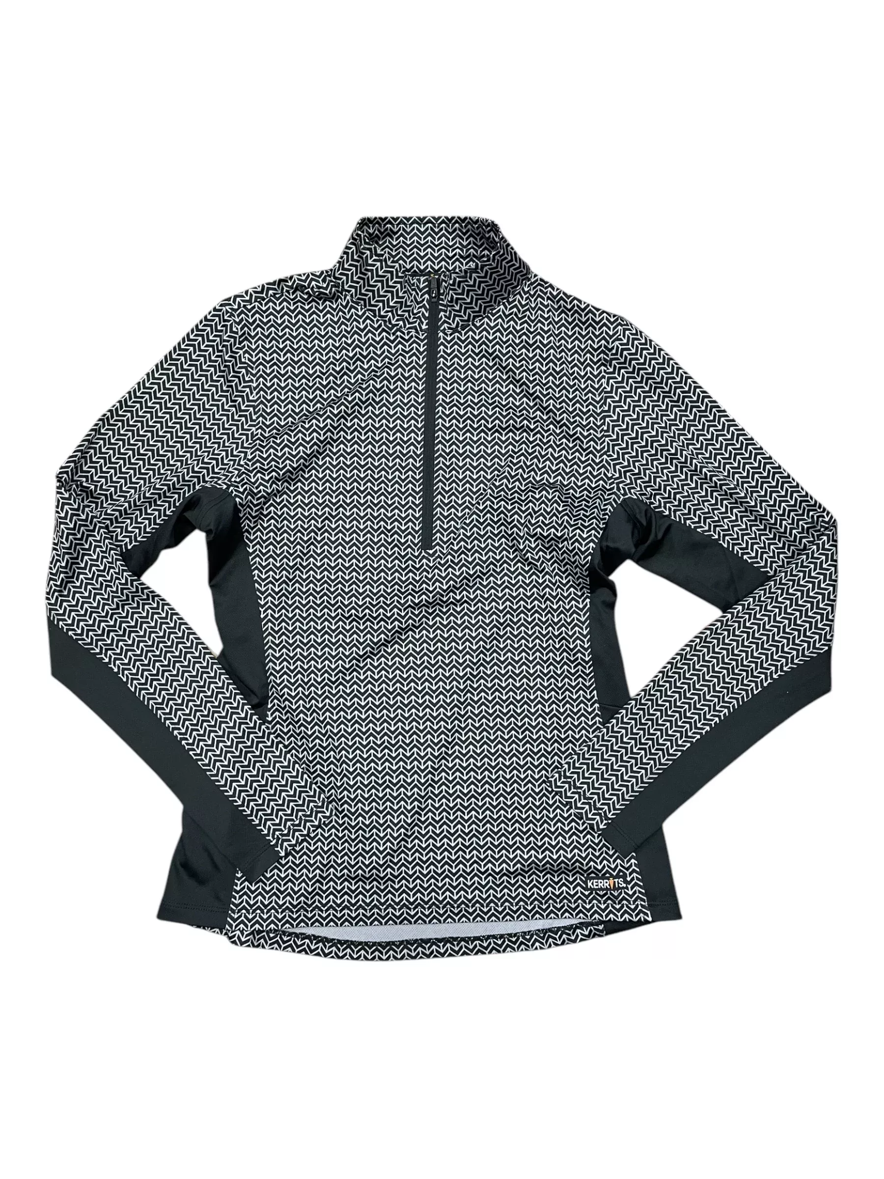 Kerrits 1/4 Zip Sun Shirt - Grey/Black - S - USED