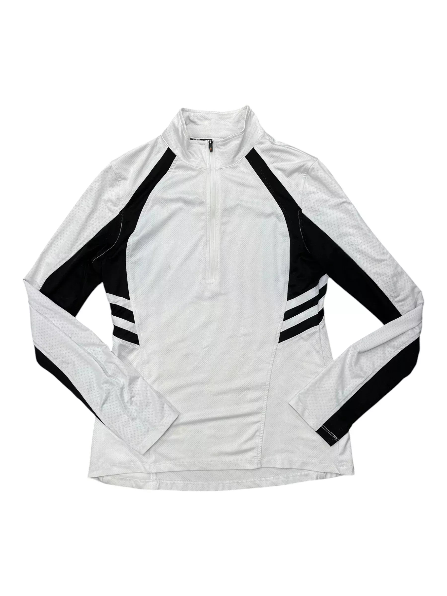 Kerrits 1/4 Zip Sun Shirt - White/Black - S - USED