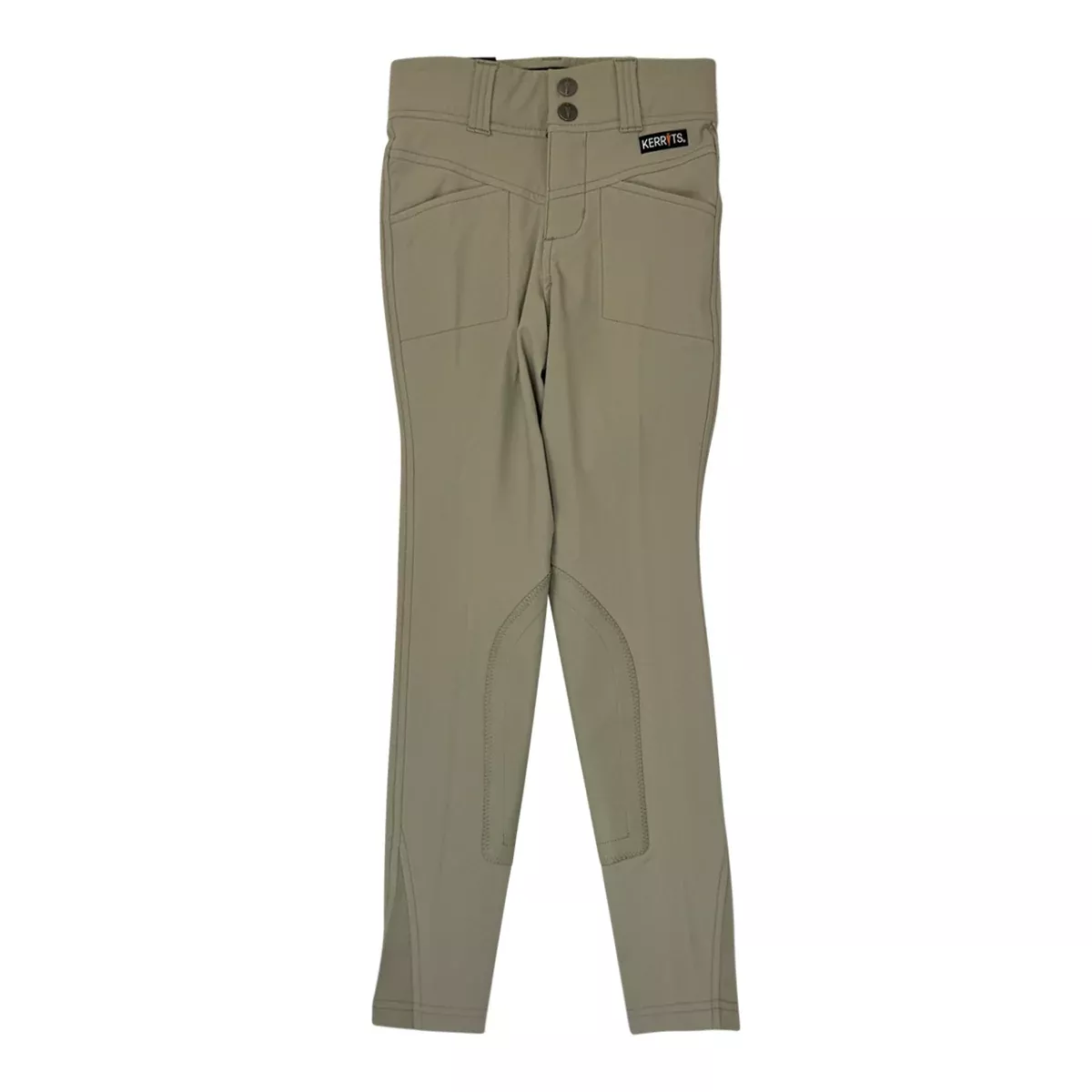 Kerrits Kids 'Crossover II' Knee Patch Breeches in Tan - Children's Medium
