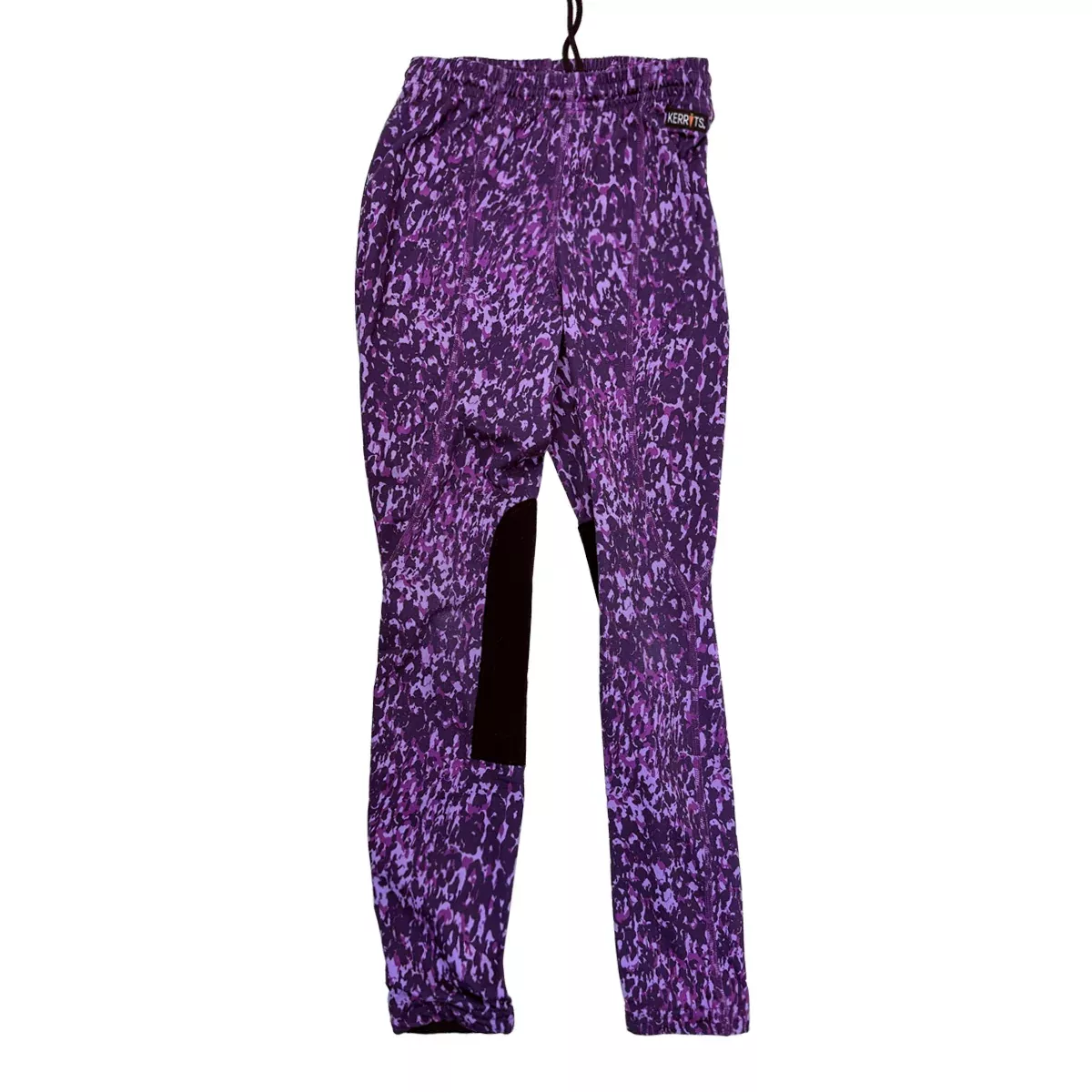 Kerrits Performance Knee Patch Tights in Purple Camo - Children's XL