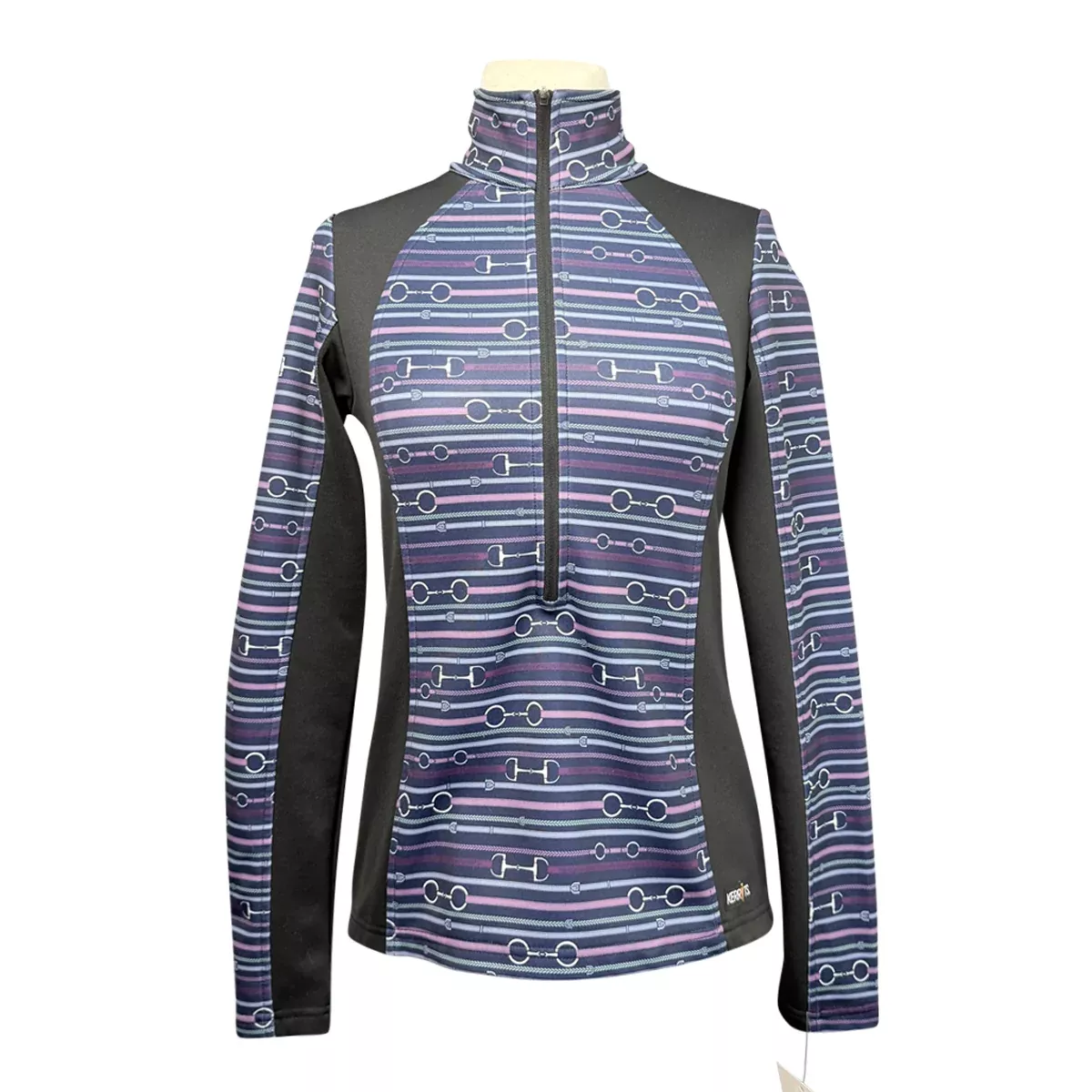 Kerrits Softshell Half Zip Pullover in Purple Bits - Women's XS