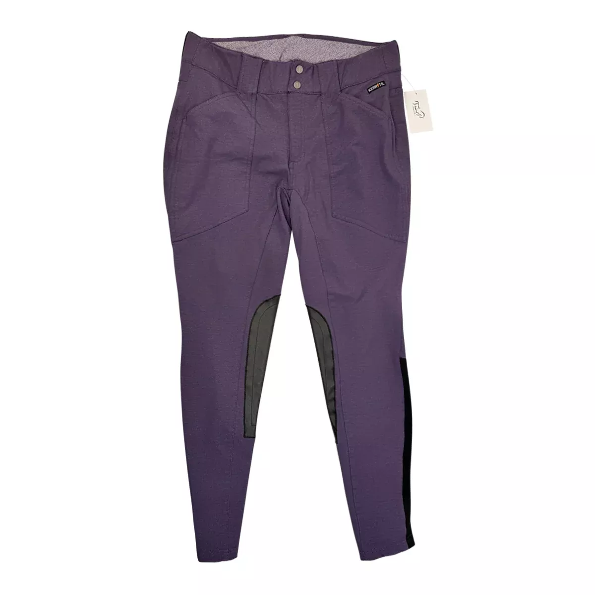 Kerrits Winter Knee Patch Breeches in Purple - Women's Large