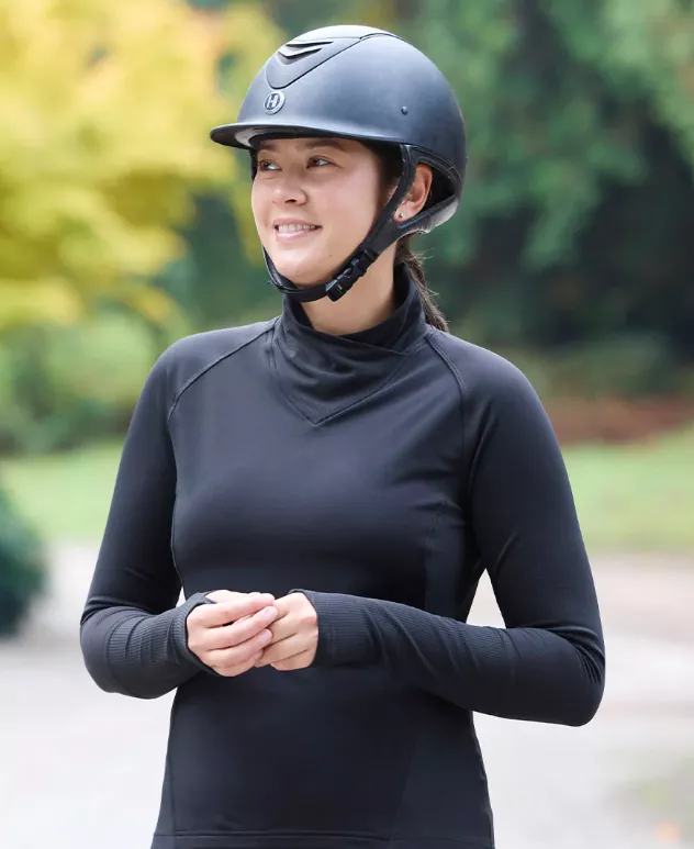 Kerrits Wrap Neck Tech Top Black