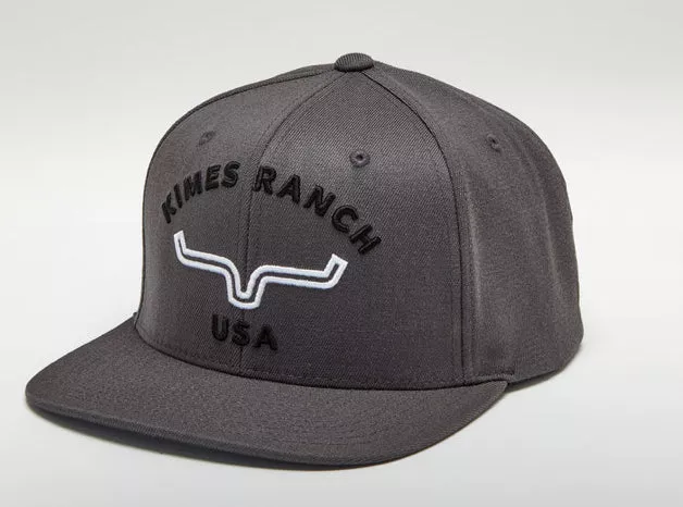 Kimes Ranch Arched Trucker Hat- Charcoal Grey