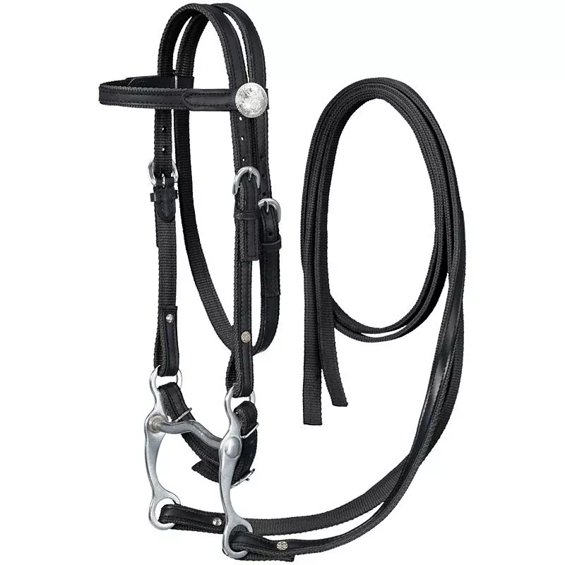 King Series Pony Nylon With Leather Bridle
