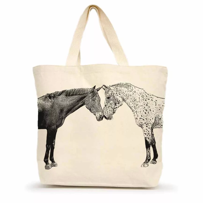 Kissing Horse Large Tote
