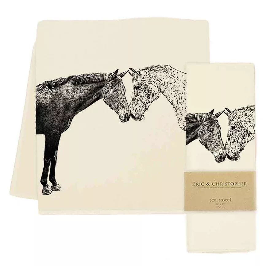 Kissing Horse Tea Towel