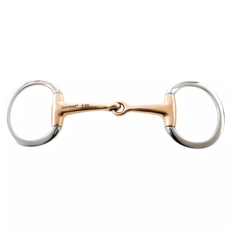 Korsteel Stainless Steel Copper Mouth Eggbutt Snaffle Bit