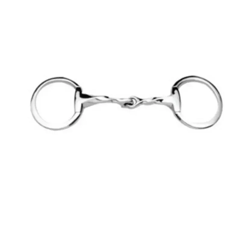 Korsteel Stainless Steel Slow Twist Eggbutt Snaffle Bit - 5 1/2"