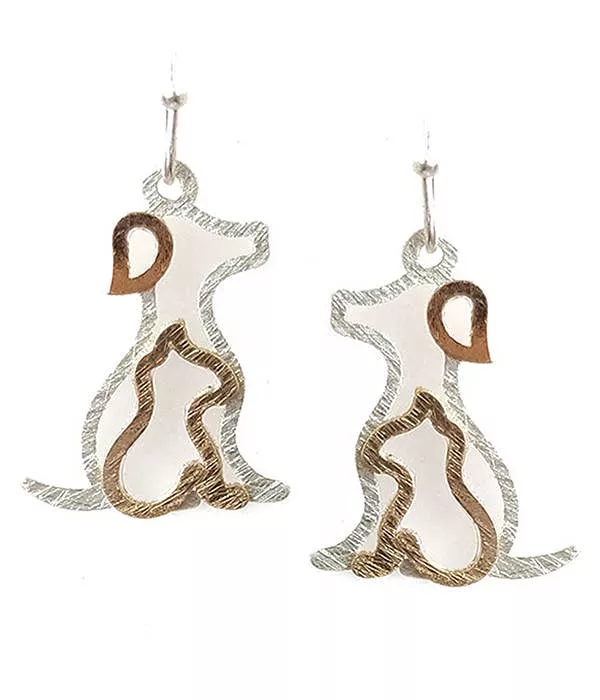 ( L664 )PET LOVERSSCRATCHDISC EARRING