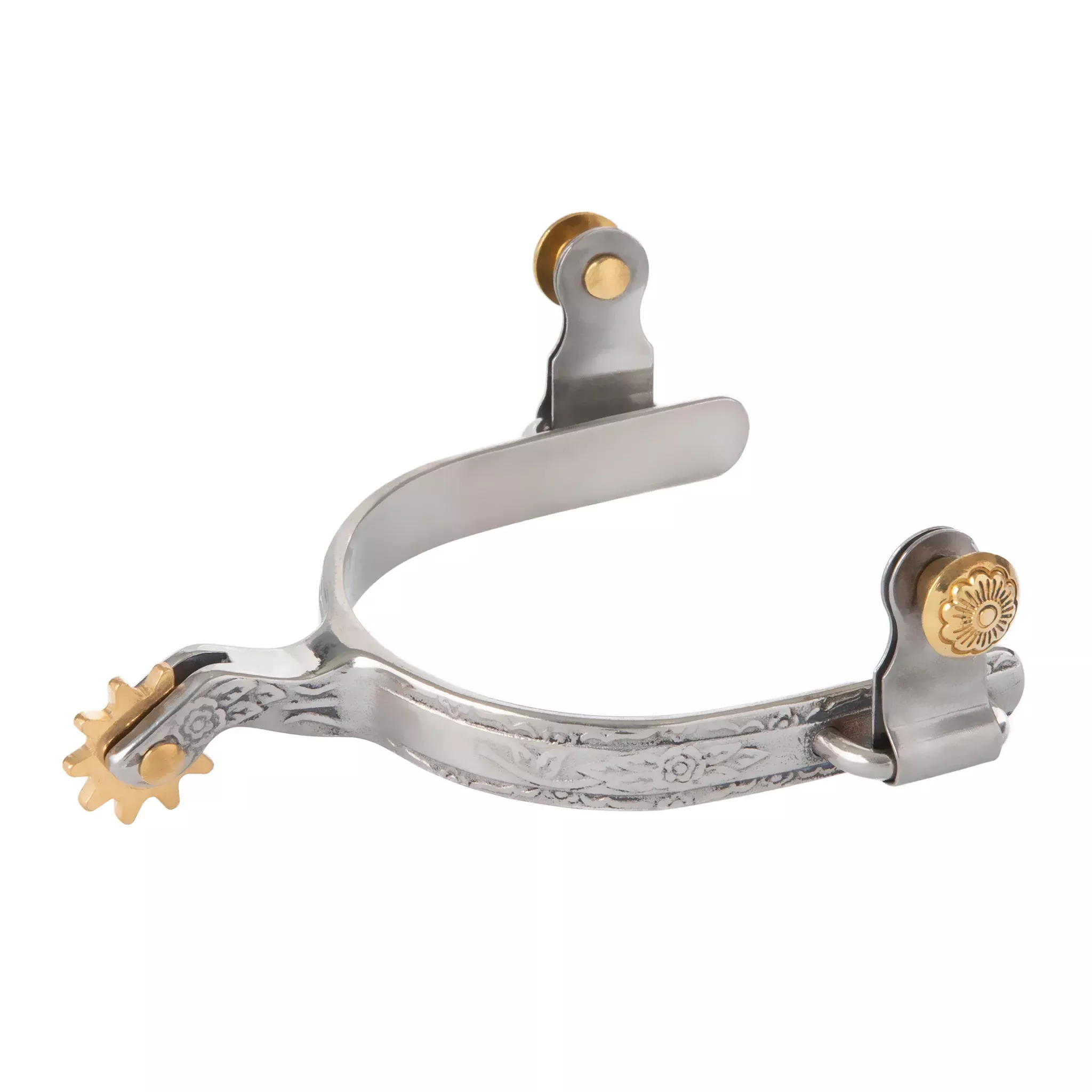 Ladies' Roping Spur with Engraved Band, 1-1/4" Shank