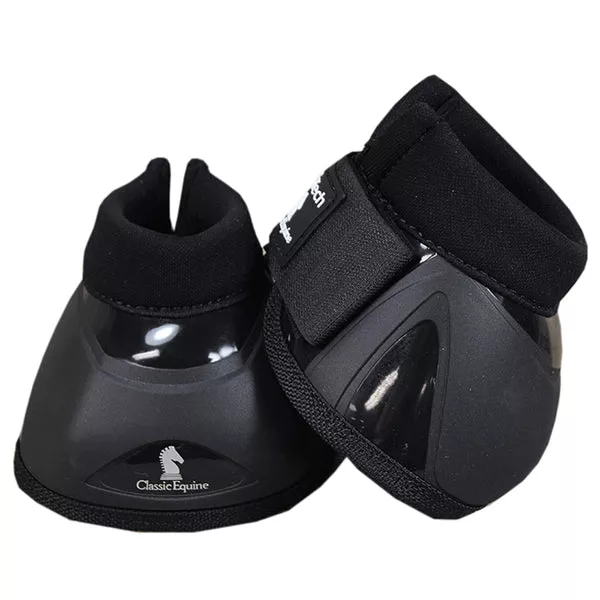Large Classic Equine Western Horse Pro Tech No Turn Bell Boot Black